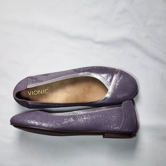 Vionic Pewter Carrol Flats Snake Print Casual Corporate Business Shoes Size 8.5 - Picture 5 of 6